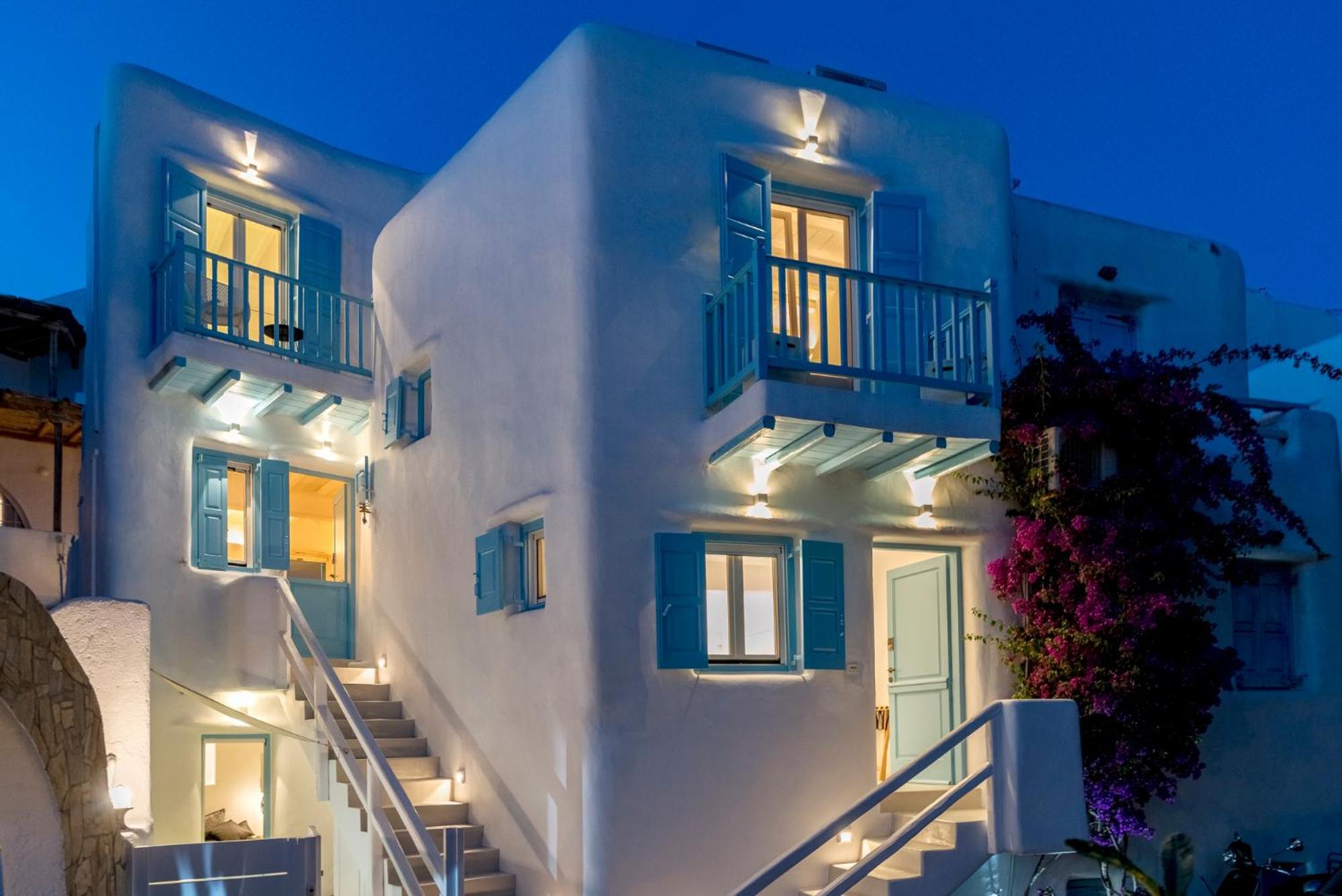 Mykonian Mews Luxury Suites Pszarú Kültér fotó