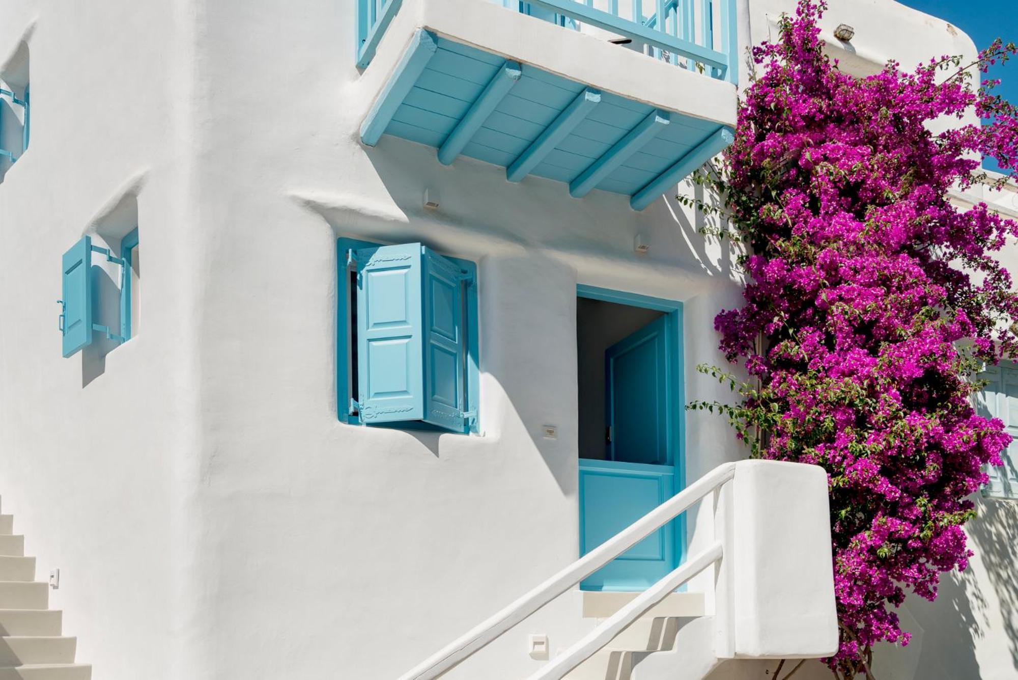 Mykonian Mews Luxury Suites Pszarú Kültér fotó